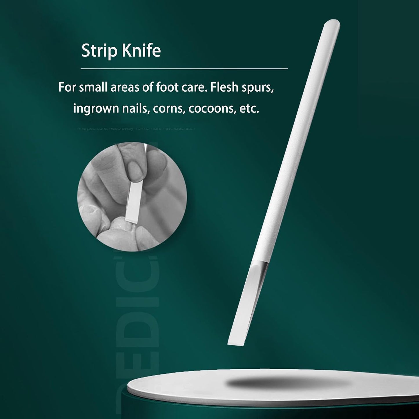 Pedicure Knife For Feet Professional Callus Knife Ingrown Toenail Knives Foot Care Tools Dead Skin Removal Nail Scraper File (Pedicure Knife (Silvery))