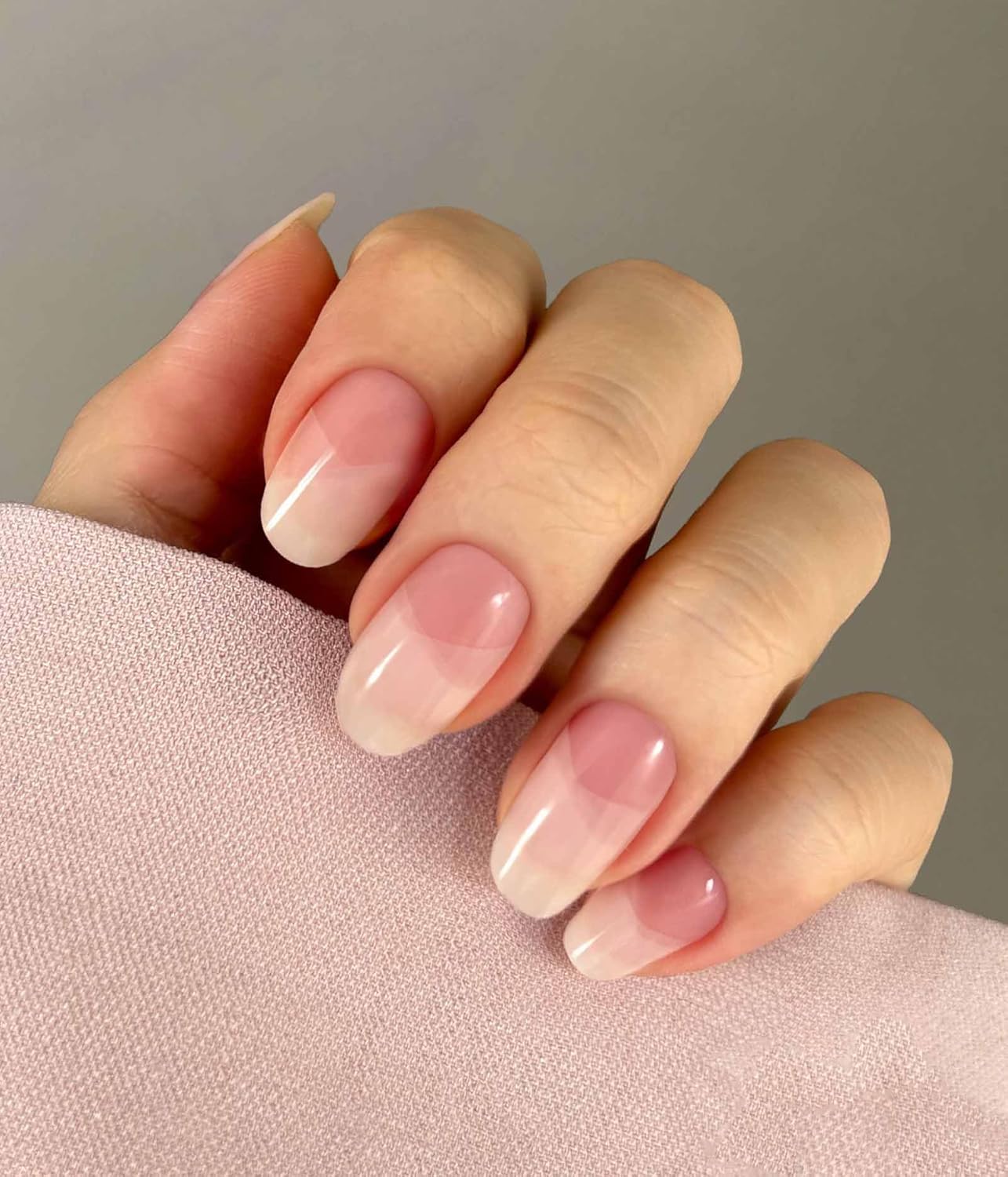 Nail Polish Strips - 22 Pcs Salon Quality Gel Nail Stickers - Long Lasting Wraps (Single Lip Kiss Pink)