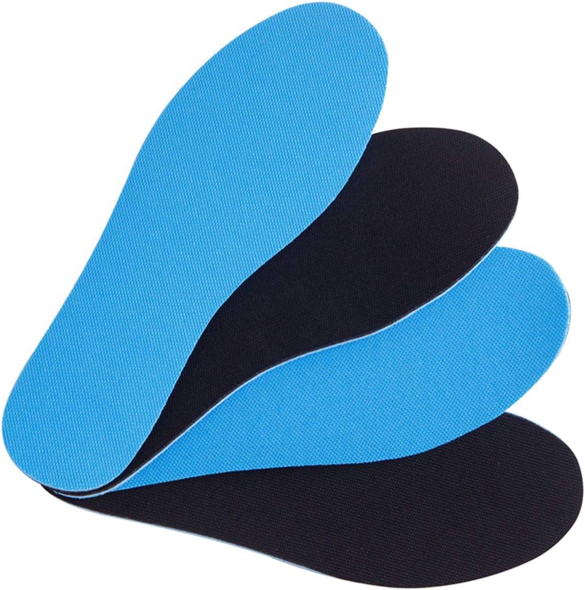 2 Pairs Breathable Insoles, Super-Soft, Sweat-Absorbent, Double-Colored and Double-Layered Shoe Inserts of Foam That Fit in Any Shoes (Blue/Black, 12.5-14.5 Women/9.5-13.5 Men)