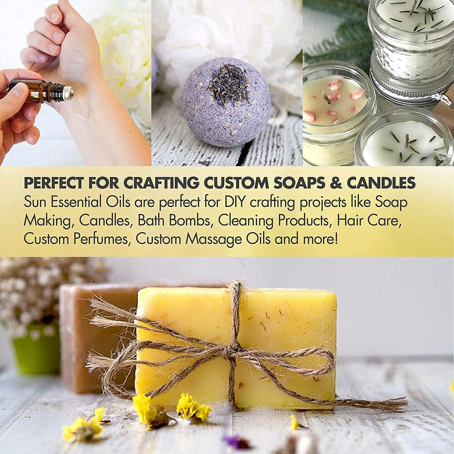 Sun Essential Oils - 4 oz Myhrr Essential Oil for Diffuser, Skin, Face, Hair & Aromatherapy Massage, Fragrance for Candle, Soap, Lotion & Shampoo Making at Home