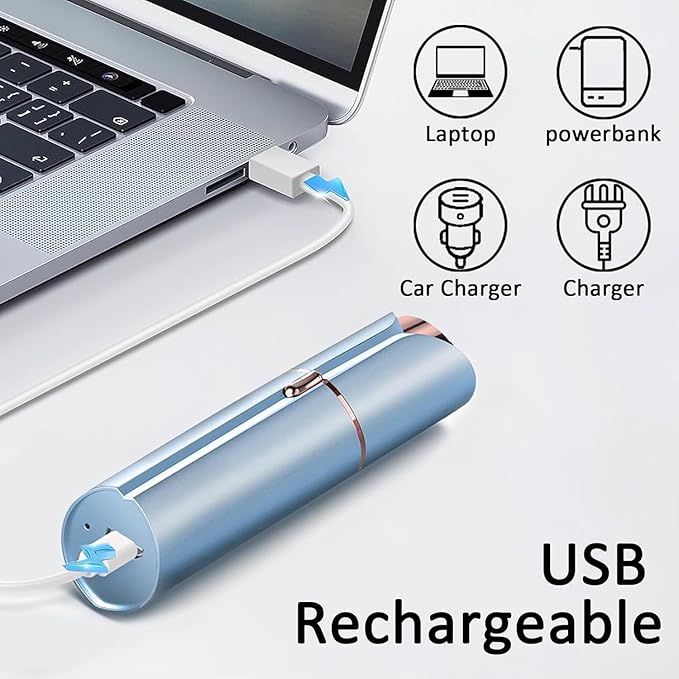 Facial Hair Removal for Women, Face Razors for Women's Electric, Rechargeable Women Mustache Remover with 3 Replacement Heads