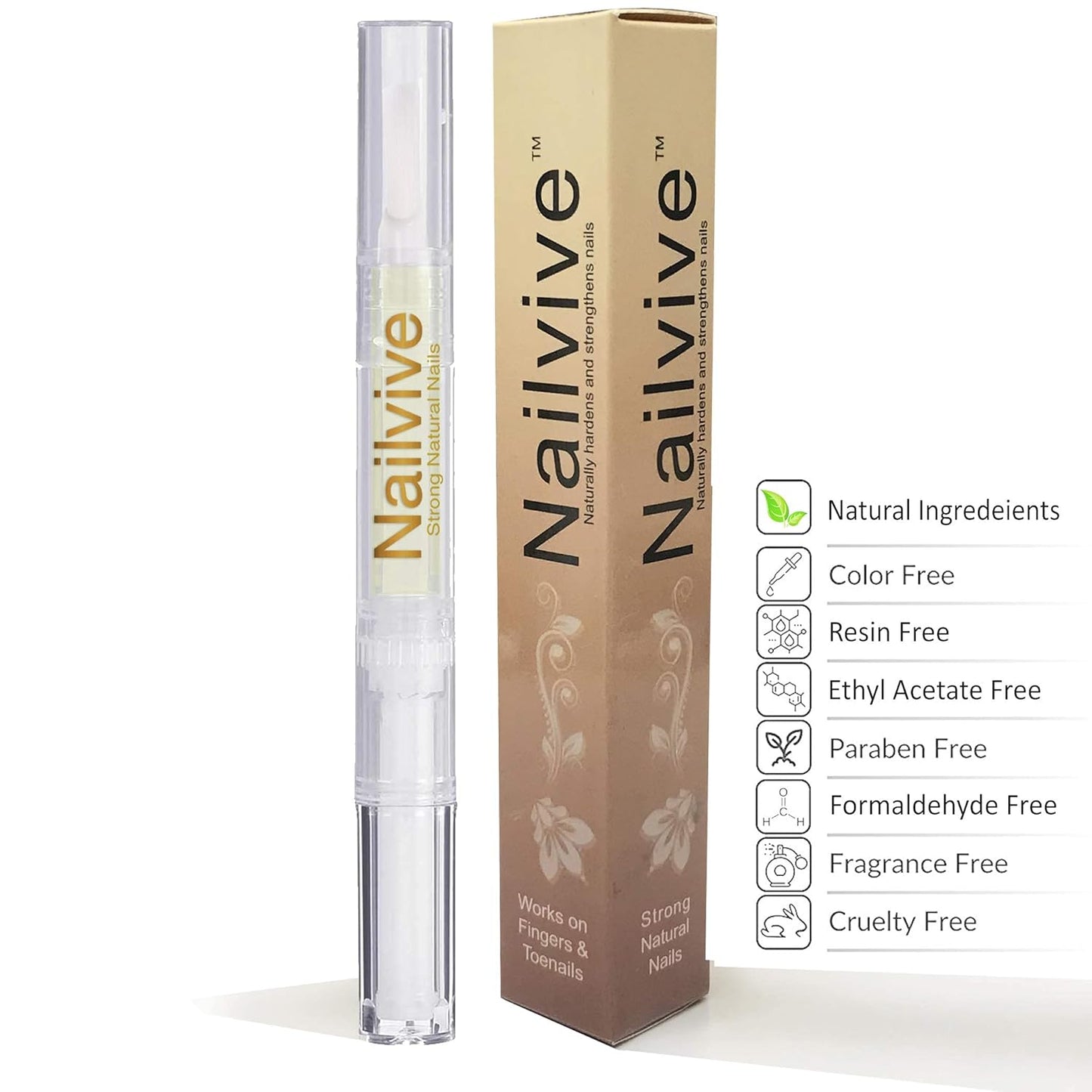 NAILVIVE Nail Serum Natural Keratin Nail Treatment Silk Proteins Proven Natural Formula Strengthening Hardening nails Instantly Prevents Splits Chips Peels Cracks on Your Nails