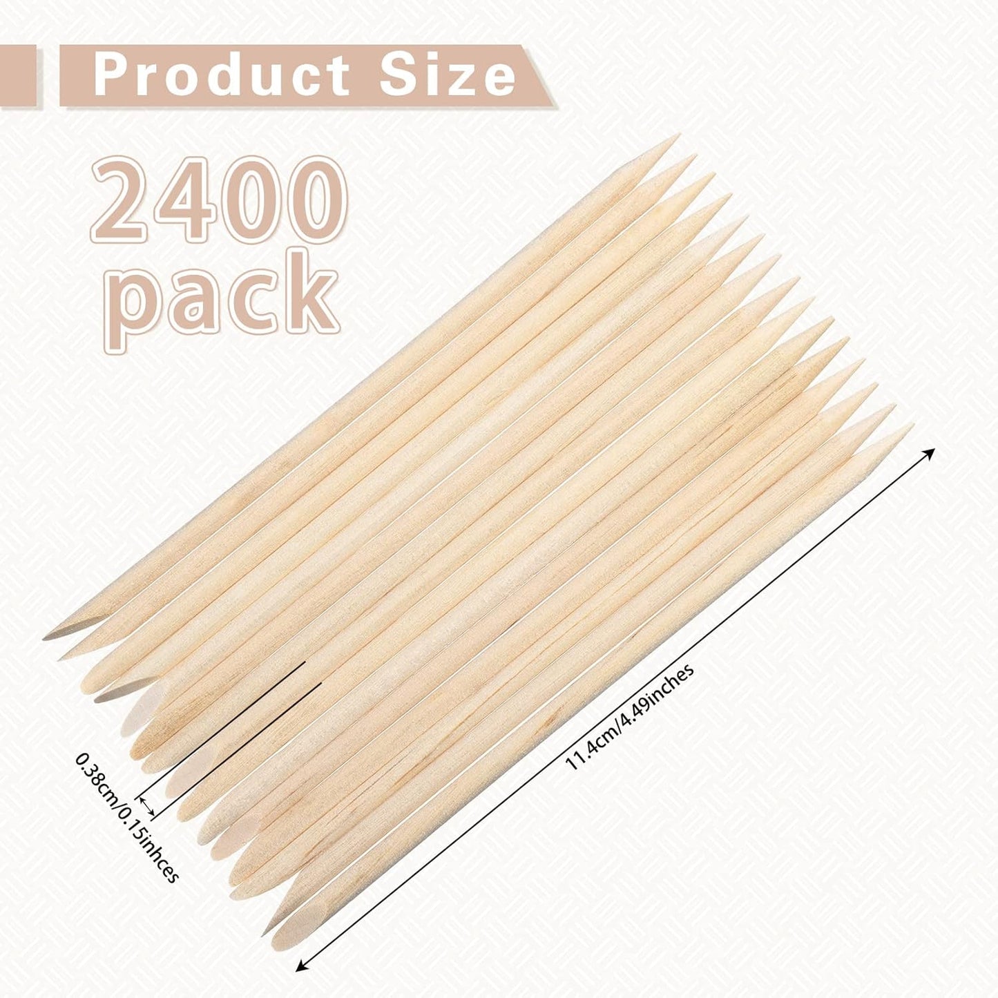 Mini Wooden Wax Applicator Sticks for Eyebrow, Lip, Nose Hair Removal - Facial Spatulas for Smooth Skin at Home or Spa (2400 Pieces)