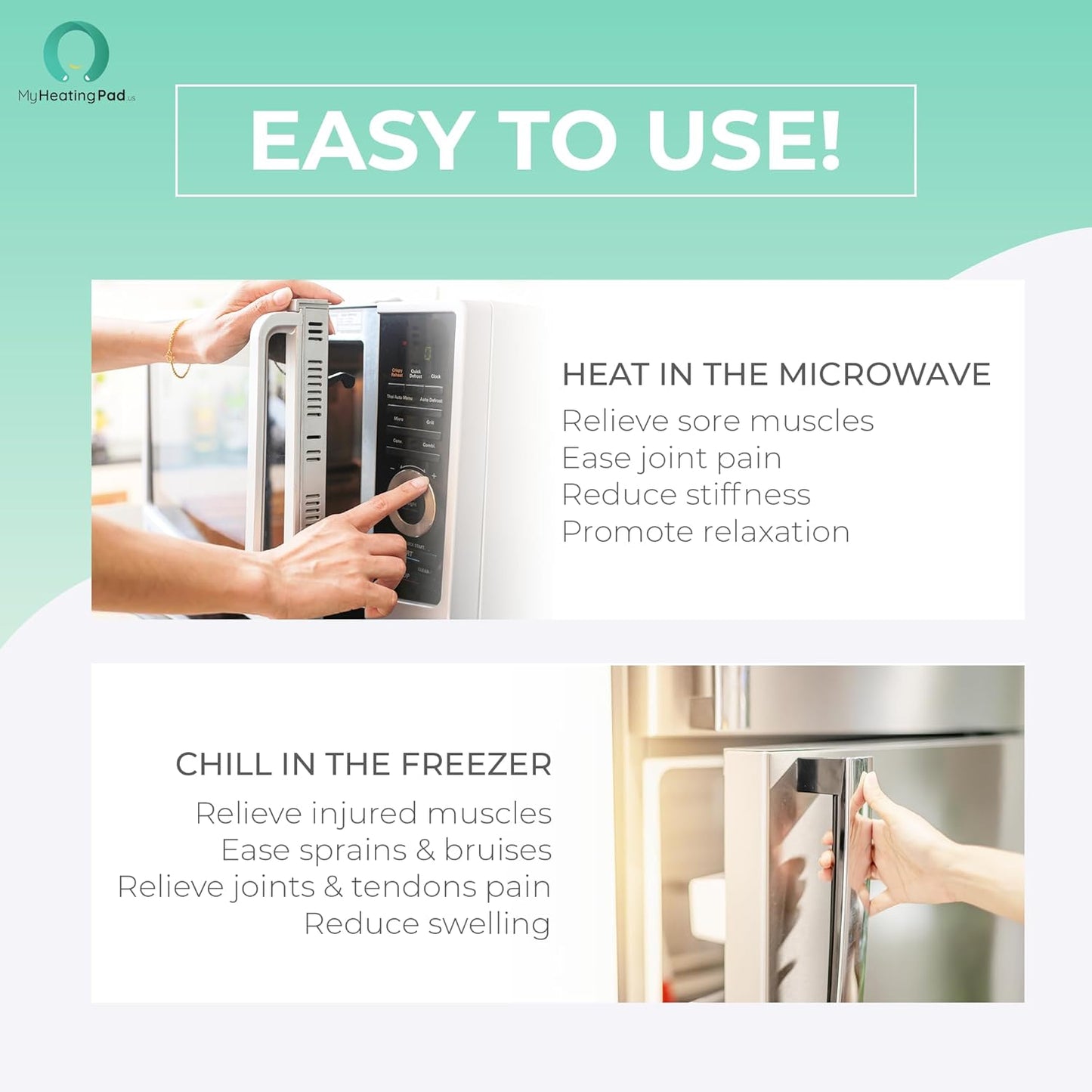 My Heating Pad Microwave Heating Pad - Moist Microwavable Heating Pads for Joints and Muscles Relief - Microwave Hot Pack Heat Pad for Cramps - Chilled or Heated Pad Therapy - Purple - Lavender Scent