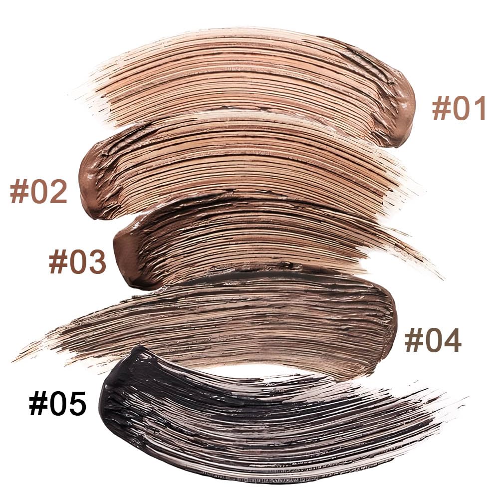 Kaely 2Pcs Eyebrow Gel Waterproof,Longwear Tinted Eye Brow Mascara,Eyebrow Color Makeup kit,maquillaje gel para cejas a prueba de agua,Long Lasting Eyebrows Vegan cosmetics,02 Chocolate