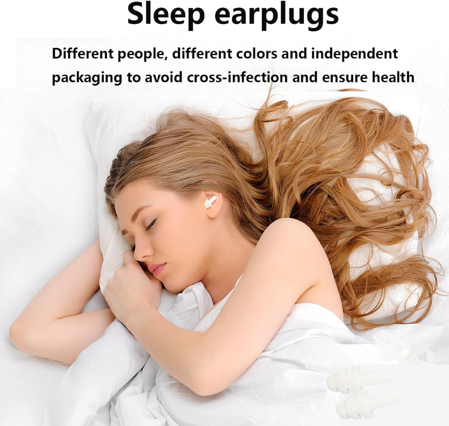 Earplugs for Sleeping Noise Cancelling, Reusable Ear Plugs– Super Soft, Silicone Ear Plug, for Sleeping 8 Pairs, Swimming, Snoring, Concerts, Work, Noisy Places (8 Colors)