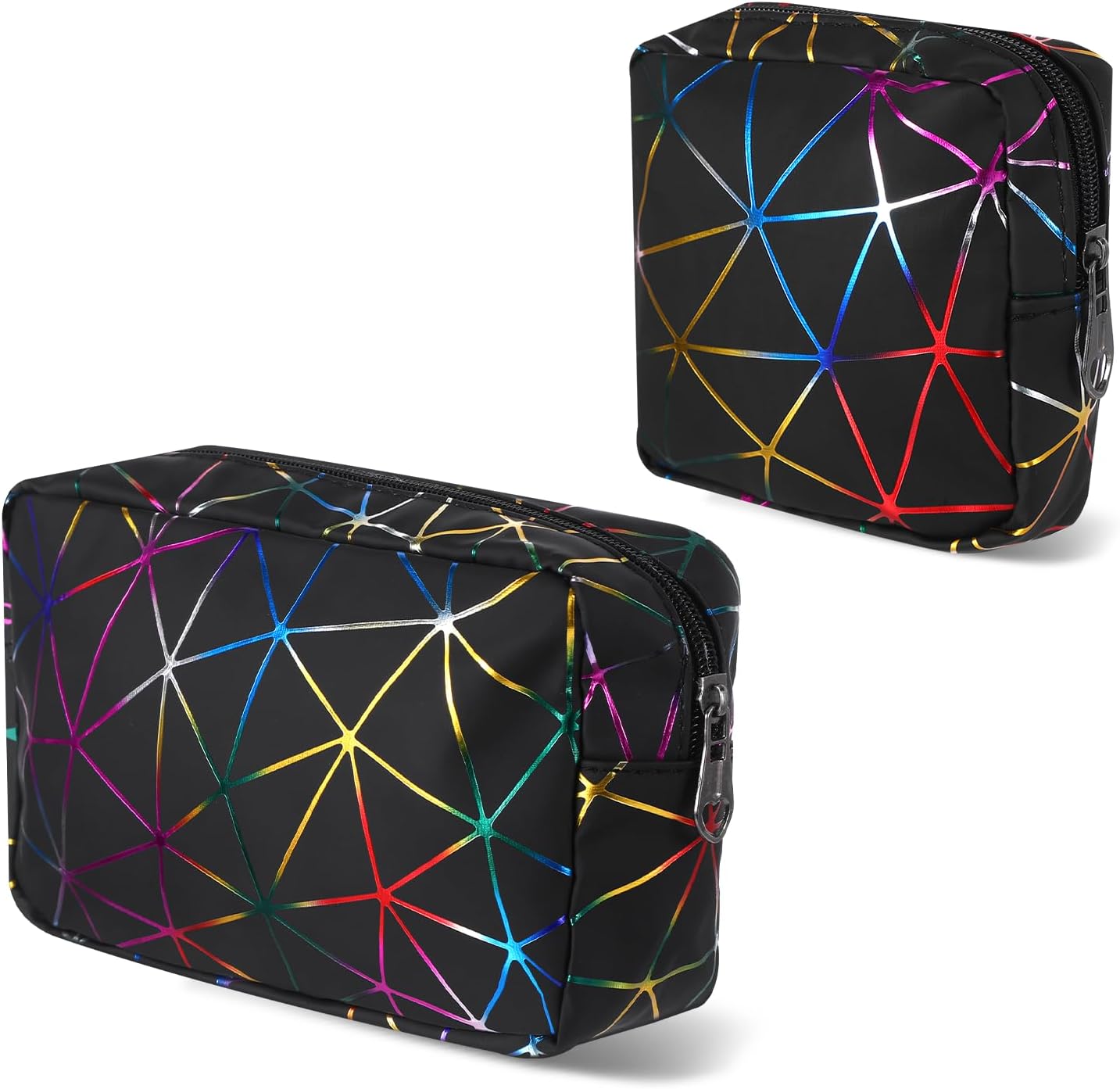 Period Bags for Teen Girls, Tampon Holder for Purse, Waterproof Portable Leather Period Pouch, Sanitary Napkin Storage Bag, Black Makeup Bag Set, Pad Pouches for Period for Girls