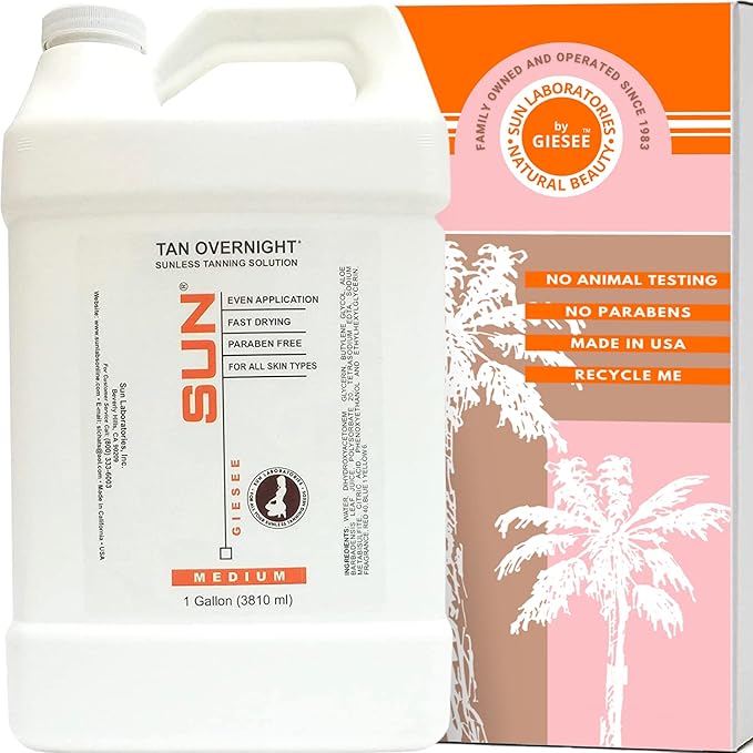 Sun Labs Self-Tanning Solution for a Golden Glow - Medium - 1 Gallon Bottle