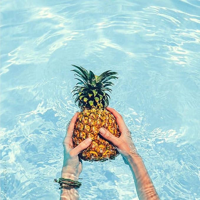 Pure Fiji Spa Box - Sugar Glow, Pineapple - 2 Oz. Exfoliating Scrub, 1 oz. Exotic Bath and Body Oil, 0,5 Oz. Body Butter and 1 Oz. Body Lotion