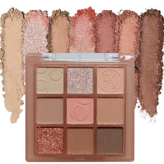 Eyeshadow Palette Makeup- 9 Colors Rose Gold Dark Brown Colorful Eyeshadow Palette Matte Shimmer Korean Natural Eye Shadow palettes Highly Pigmented Naturing-Looking Long Lasting (14#)