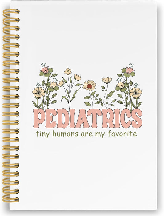 Pediatric Nurse Spiral Notebook, Nurse Appreciation Gifts Journaling Notebooks for Women Dector, Pediatric Nursing Hardcover Journals for Office 160 Pages 5.5 x 8.3 Inch, Gifts for Nurses Female