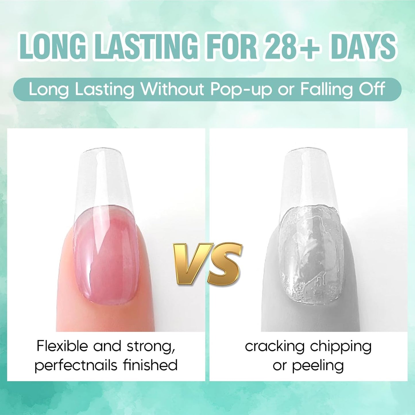 ADHERE Nail Glue Gel 15ml - Adhesive for Press On Nails, Nail Extension, UV Curing Needed, Long Lasting Bond for Acrylic Fake Nails, Salon Art DIY at Home