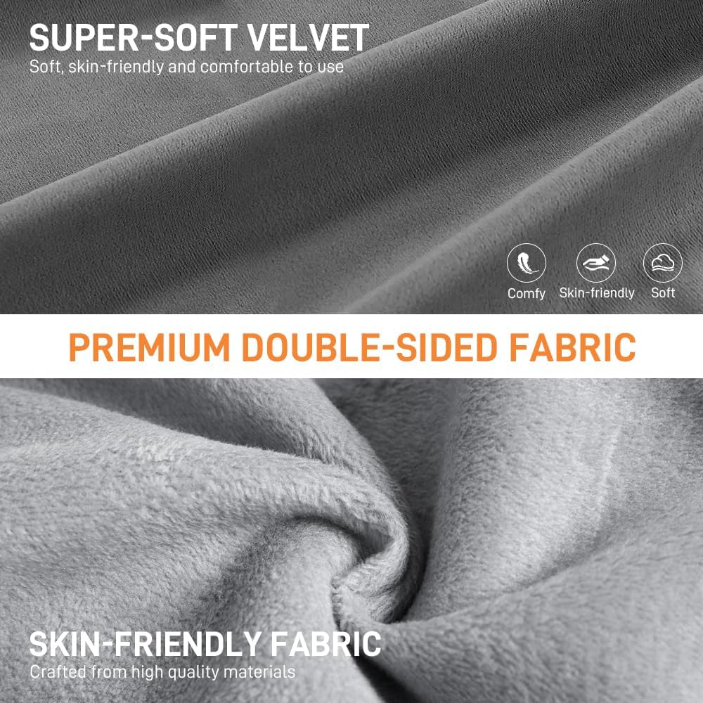 Microwavable Heating Pad for Neck and Shoulders, Weighted Microwave Moist Heated Wrap for Pain Relief Muscle Stress Tension, Heat Neck Wrap with Aromatherapy, Hot & Cold Compress, Grey