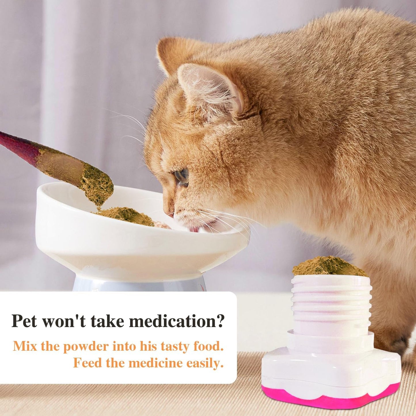 Johnbee Pill Crusher, Pill Grinder Fine Powder Extremely Fine. Storage Compartment. Pill Crushers for Elderly, Family and Pets. Silicone Edges. Grind Multiple Pills at Once - Cleaning Brush (Purple)