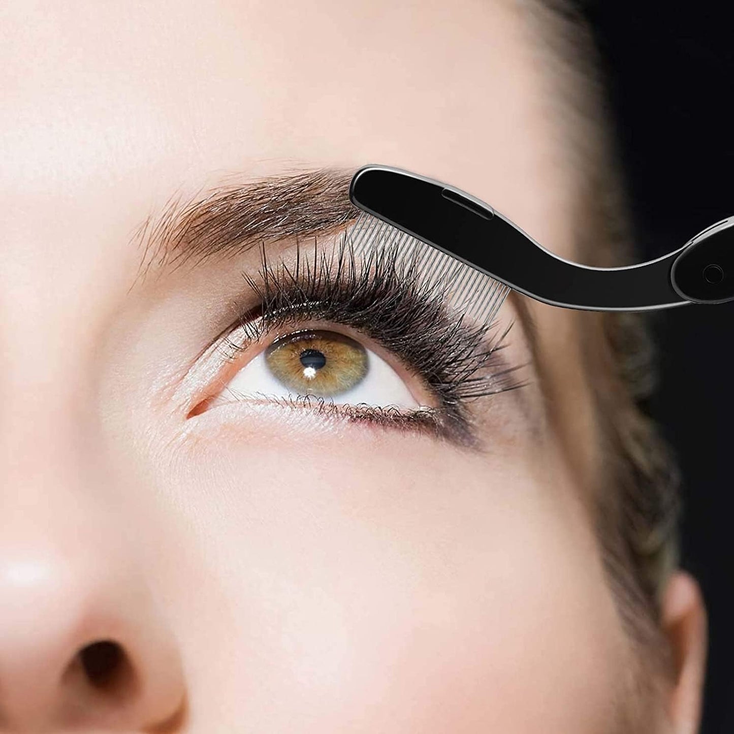 docolor Foldable Eyelash Comb 2 PCS Separator Folding Lash Comb Eyebrow Mascara Applicator Eyelash Definer Arc Designed Cosmetic Brushes Tool