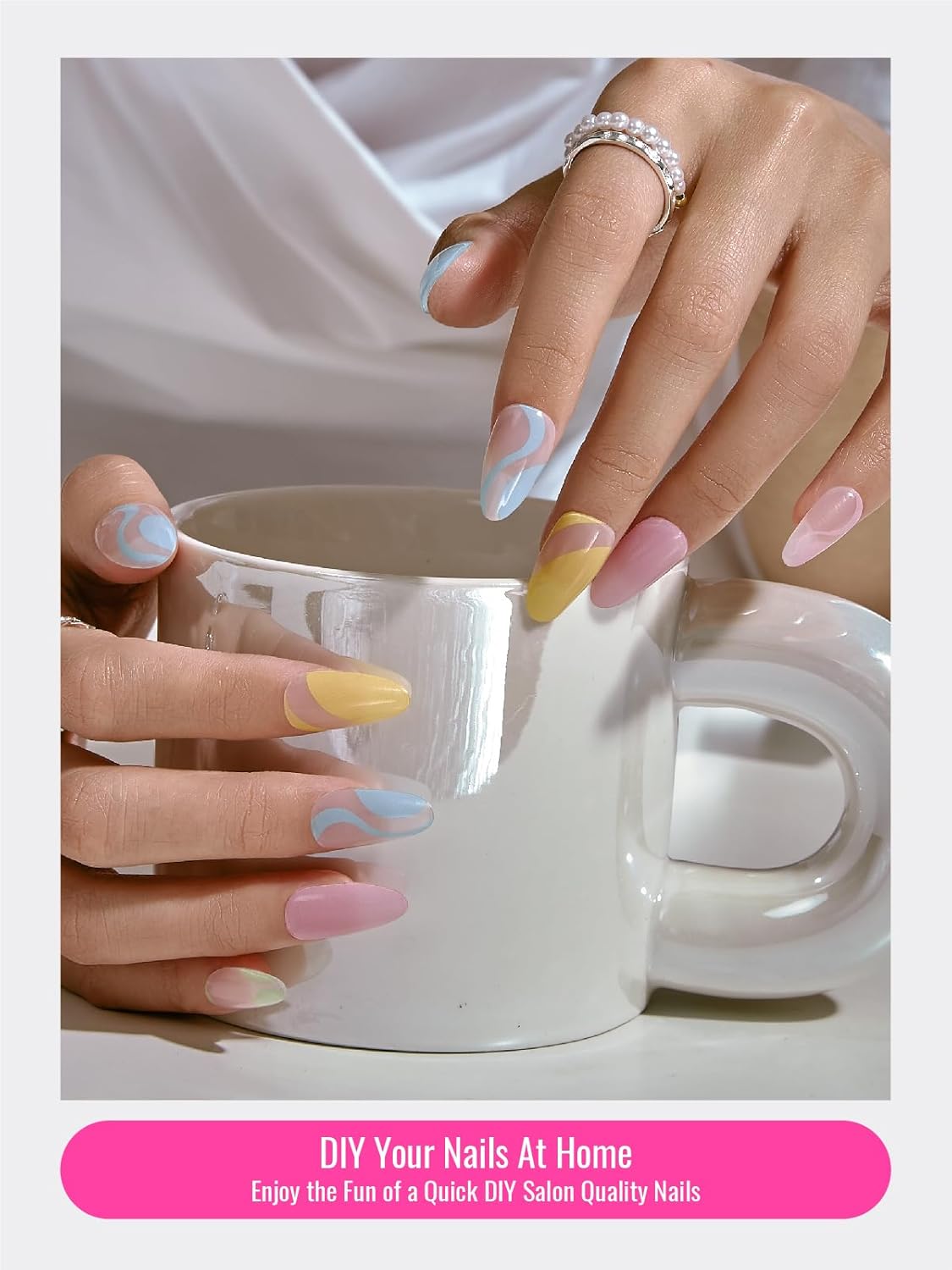 Semi Cured Gel Nail Strips, 30 pcs Gel Nail Stikers, Gel Nail Wraps Semi Cured, Salon-Quality, 2 Weeks Long Lasting