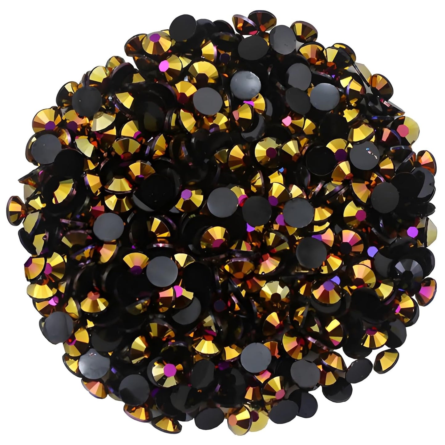 4500 Pcs SS12 3mm AB Flatback Rhinestones for Nails Art Crafts Glitter Round Shine Gems Crystals DIY Clothes Shoes （Black-Bottom RoseRed AB）