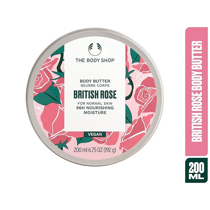 The Body Shop British Rose Body Butter – Nourishing & Moisturizing Skincare for Normal Skin – Vegan – 6.75 oz
