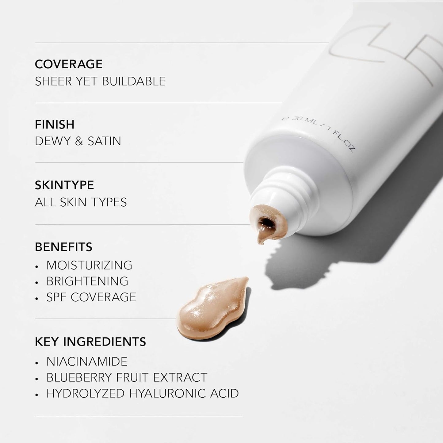 CLE Cosmetics CCC Cream (Warm Medium Light 203 / SPF 50) - Color Correcting With Sunscreen - Lightweight, Hydrating Foundation - BB & CC Hybrid - Light to Medium Coverage - 1 fl oz