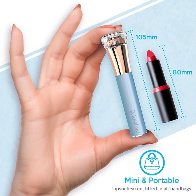 Professional Fast, Precise, Painless Facial Hair, Lips and Chin Remover for Women, USB Rechargeable Facial Epilator, 18K gold-plated hypoallergenic 13mm Dual ring floating head, 360° LED light