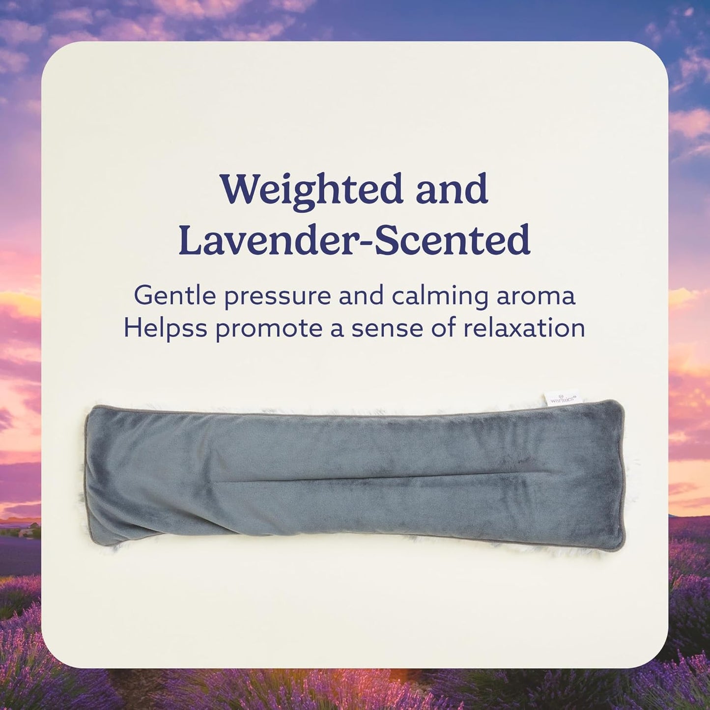 warmies Microwavable Neck & Shoulder Wrap - Heating & Cooling Plush Pad for Calming Relaxation - Weighted & Heated Neck Warmer with Scented Lavender - Microwave Heat Pad for Aches & Pain – Snowy