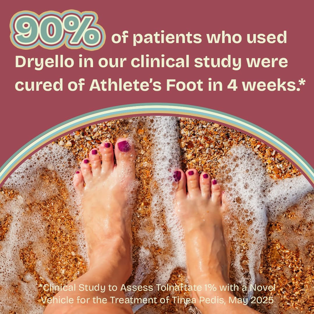 Athlete’s Foot Treatment Sticks - Easy Glide-On Foot Fungus Treatment, No Mess Application - Tolnaftate 1% Athletes Foot Spray Alternative - 2 Sticks is 1 Full Treatment