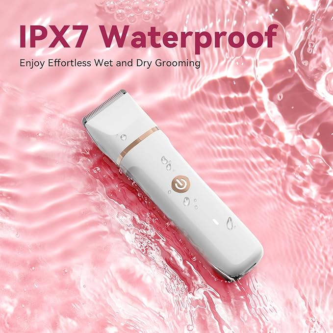 Electric Bikini Trimmer for Women - 4 in 1 Electric Shaver for Women, Waterproof Pubic Hair Trimmer and Facial Hair Remover, Replaceable Razors & Nose Hair Trimmer, Rechargeable Women's Grooming Kit