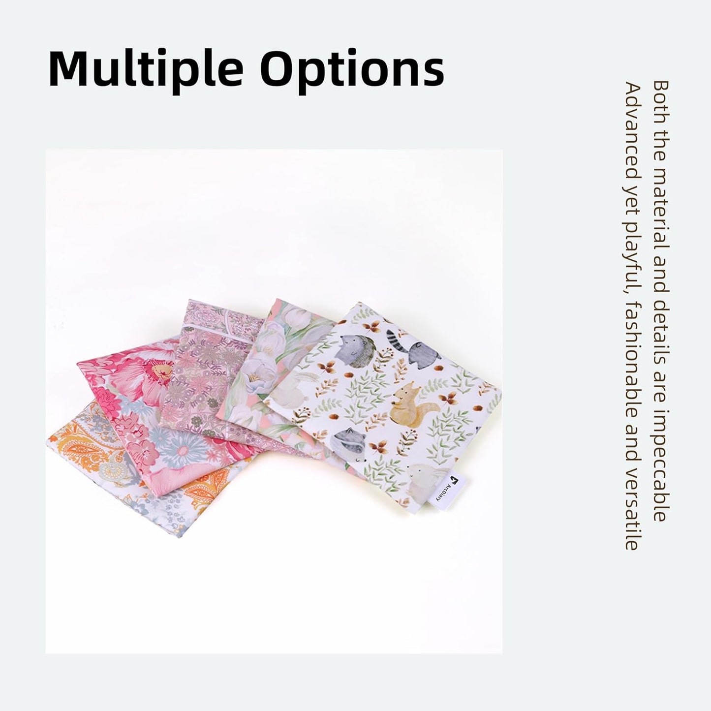 Period Bag for Teen Aged Girls, Portable Sanitary Pad Storage Bag for Teen Pads/Sanitary Napkins/Small Tampons, Feminine Menstrual Cup Pouch (Iris Meadow)