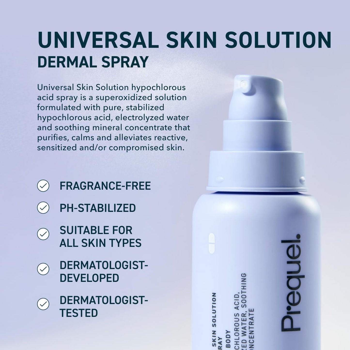 Skin Universal Skin Solution Hypochlorous Acid Spray for Face and Body. HOCL Facial Cleanser and Dermal Spray with Electrolyzed Water and Mineral Complex. pH-Stabilized Skin Care. 4oz