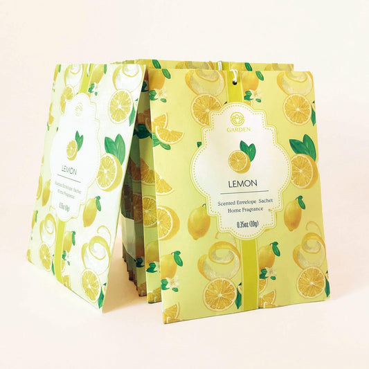 Lemon Scented Sachets - 12 Pack, Long-Lasting Home Fragrance Sachet Bags, Large Fresh-Scented Packets, Scented Sachets for Drawer and Closet