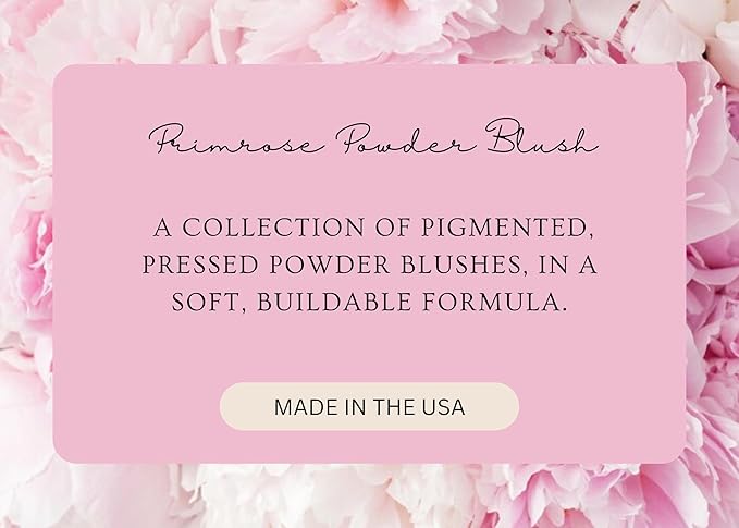 PRIMROSE POWDER BLUSH, Pressed Blush Face Makeup, Buildable Formula, Smooth Finish, Paraben Free, Made in the USA 0.11 oz. (Dusk)