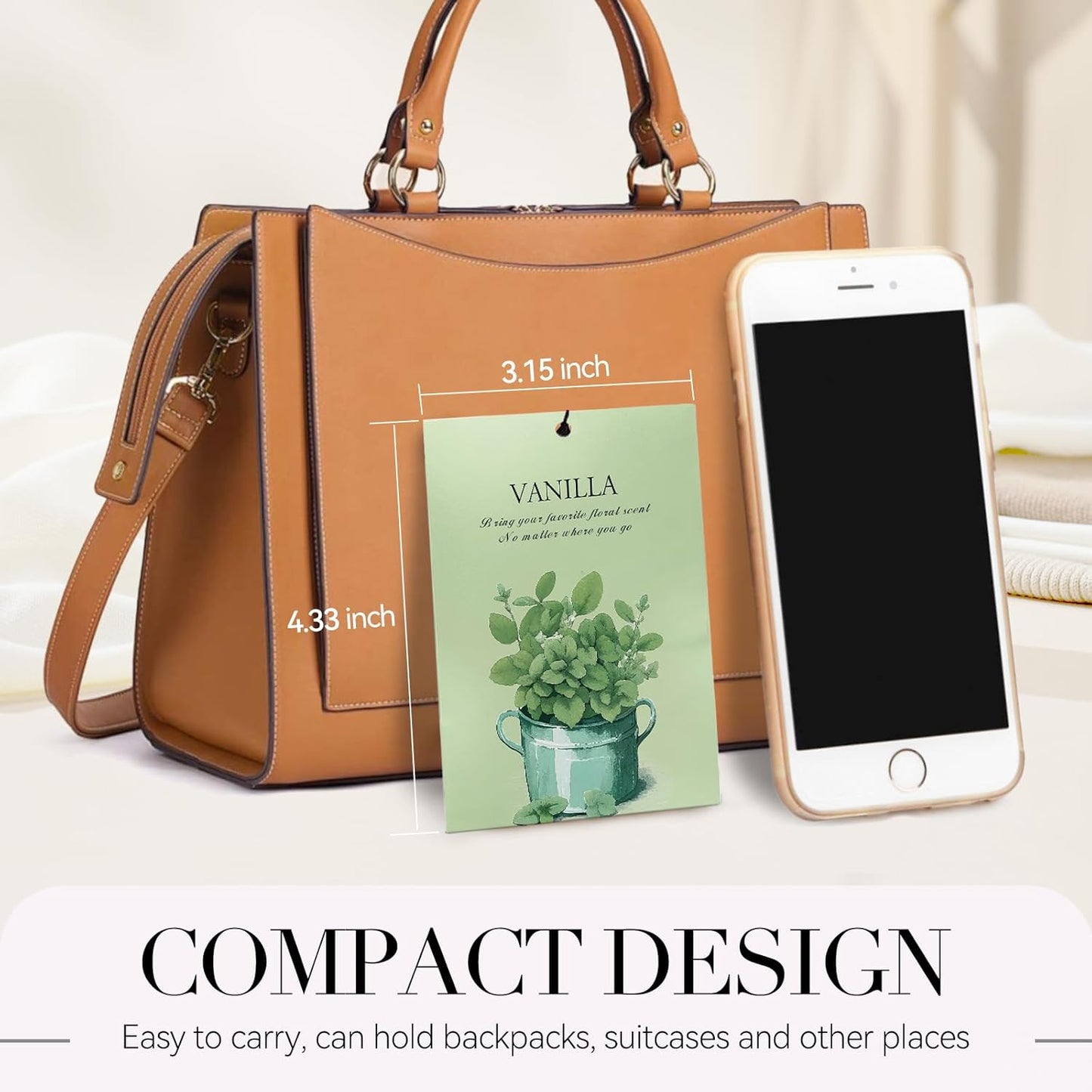 Vanilla Scented Sachet Bags - 12 Pack Closet Freshener Odor Eliminator, Long Lasting Home Fragrance for Drawers, Wardrobes & Cars, House Smell Good Products, Air Freshener for Closet