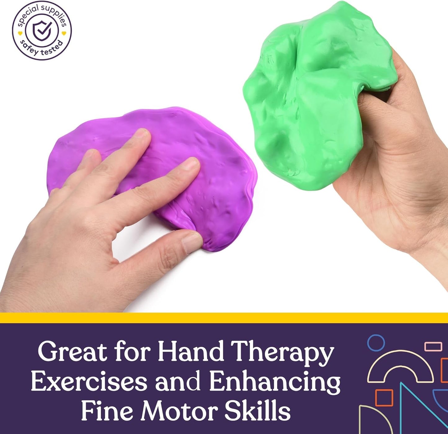 Special Supplies Therapy Putty for Kids and Adults - Resistive Hand Exercise Stress Relief Therapy Putty Kit, Set of 6 Strengths, 3 Ounces of Each Putty