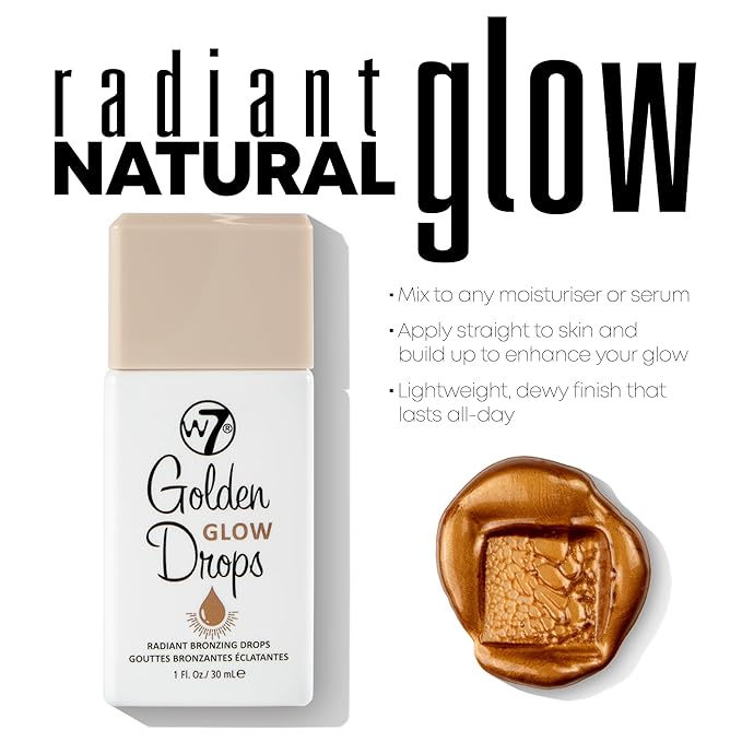 W7 Golden Glow Drops - Liquid Bronzing Drops For Flawless Skin & A Radiant Finish