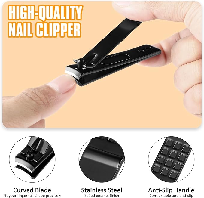 Yougai 9 Pcs Tweezers and Nail Clippers Set for Women Facial Hair with Travel Case, Professional Stainless Steel Eyebrow Tweezers Kit Great Precision Tweezers for Daily Beauty Tool