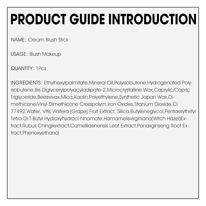 Blush Stick for Cheeks - Cream Makeup Blush Wand, Solid Moisturizer Stick for Cheeks Tint, Natural Blendable Waterproof Korean Matte Long-Lasting Smooth Blushes (#03 Coral Orange)