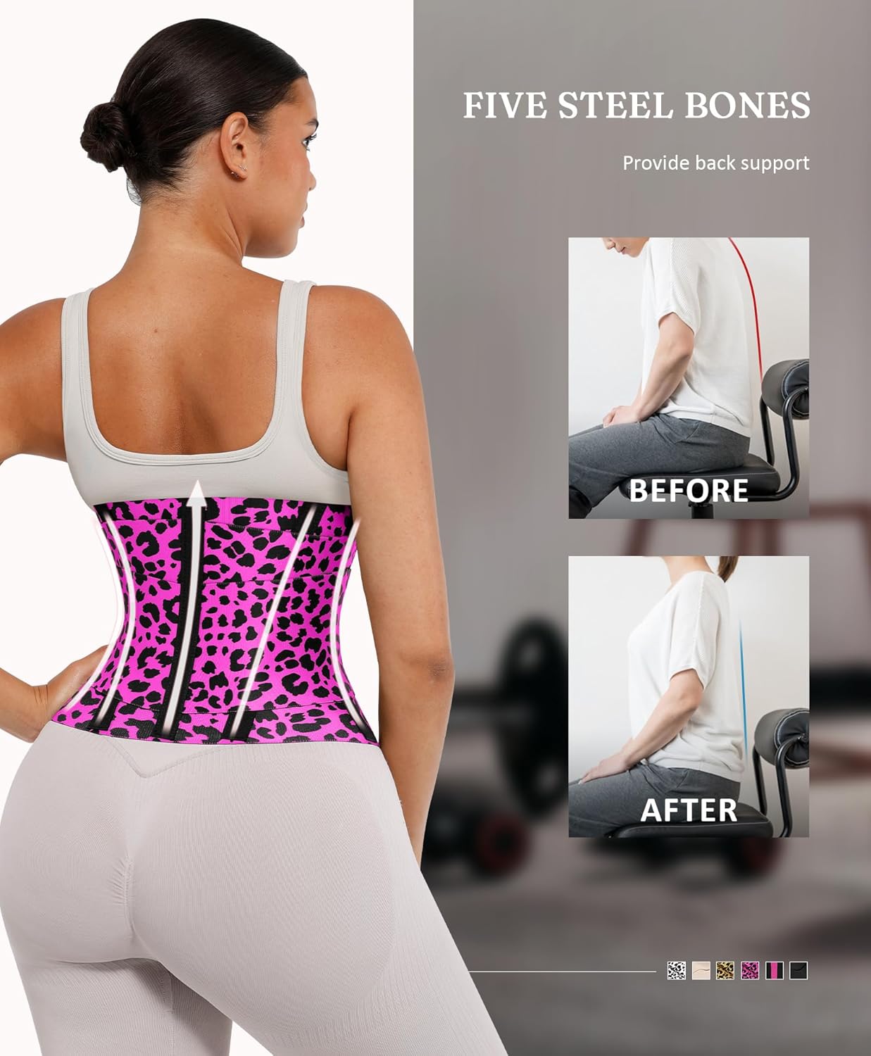 FeelinGirl Waist Trainer Long Torso Waist Cincher Trimmer Ab Belt Tummy Control Body Shaper Triple Wrap Women and Men