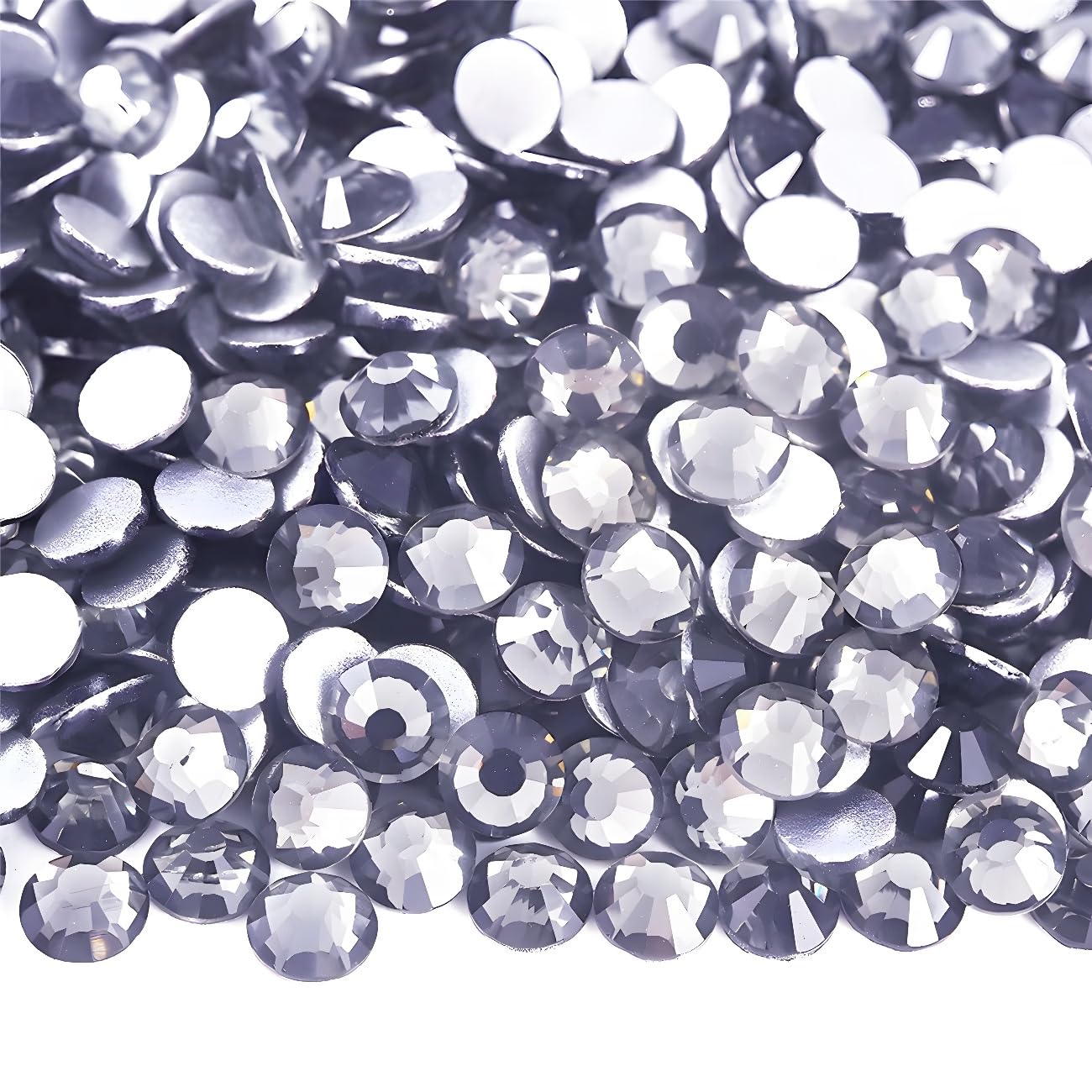Flatback Rhinestones Round Gems for Nails Art and Crafts 620Pcs SS30 6mm Glitter Crystals Stone DIY Bags Clothes Shoes (Light Grey)