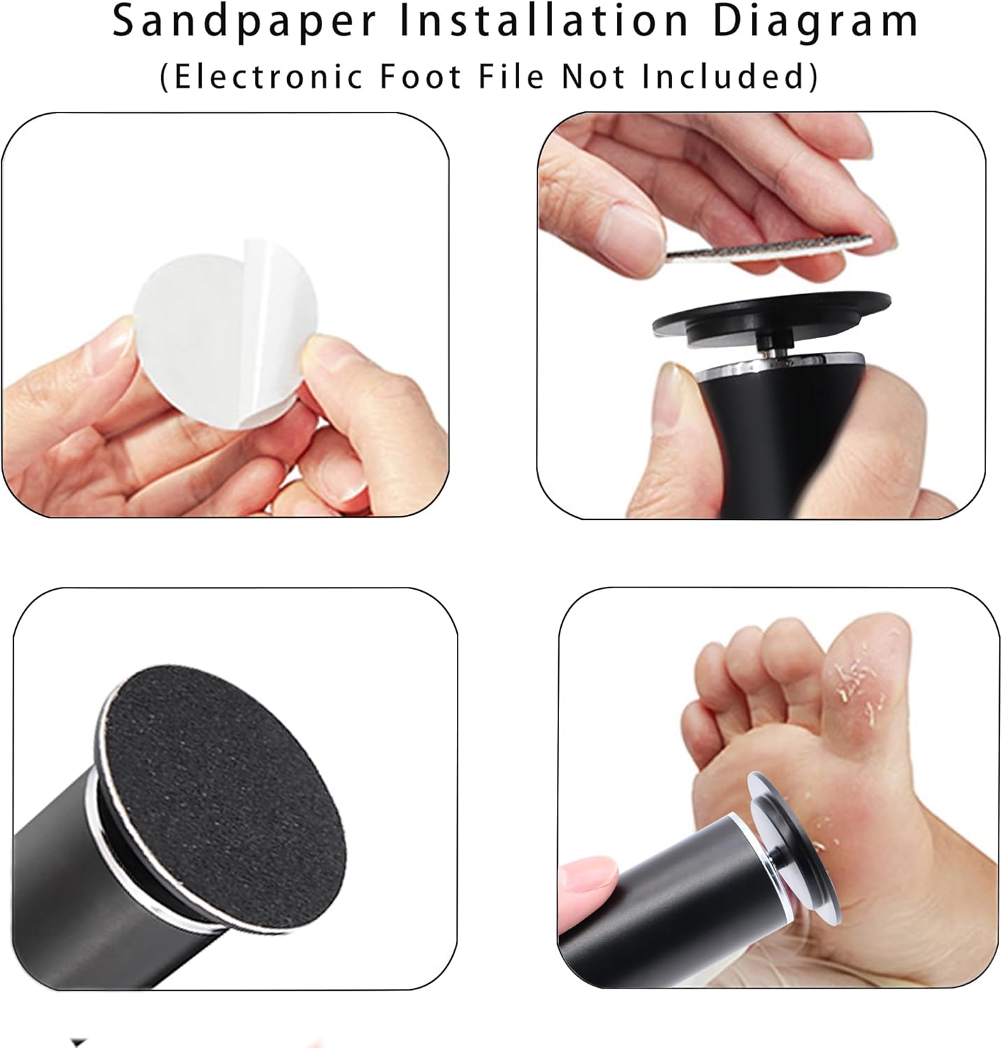 60 Pieces Replacement Sandpaper Pad Disks Discs for Professional Electric Foot File Callus Remover Machine Foot Hard Dead Skin Removal(Extra Coarse 80 Grit)