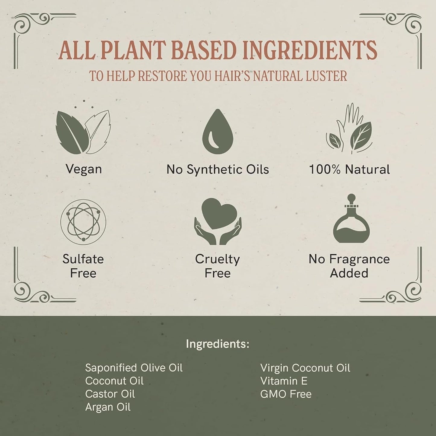 J·R·LIGGETT'S Shampoo Bar - Coconut & Argan Oil, All Natural Solid Shampoo for Hair with Olive Oil & Castor Oil, Sulfate Free, GMO Free, Restores Shine, Reduces Frizz, Manageable Hair, 3.5 oz - 3 Pack