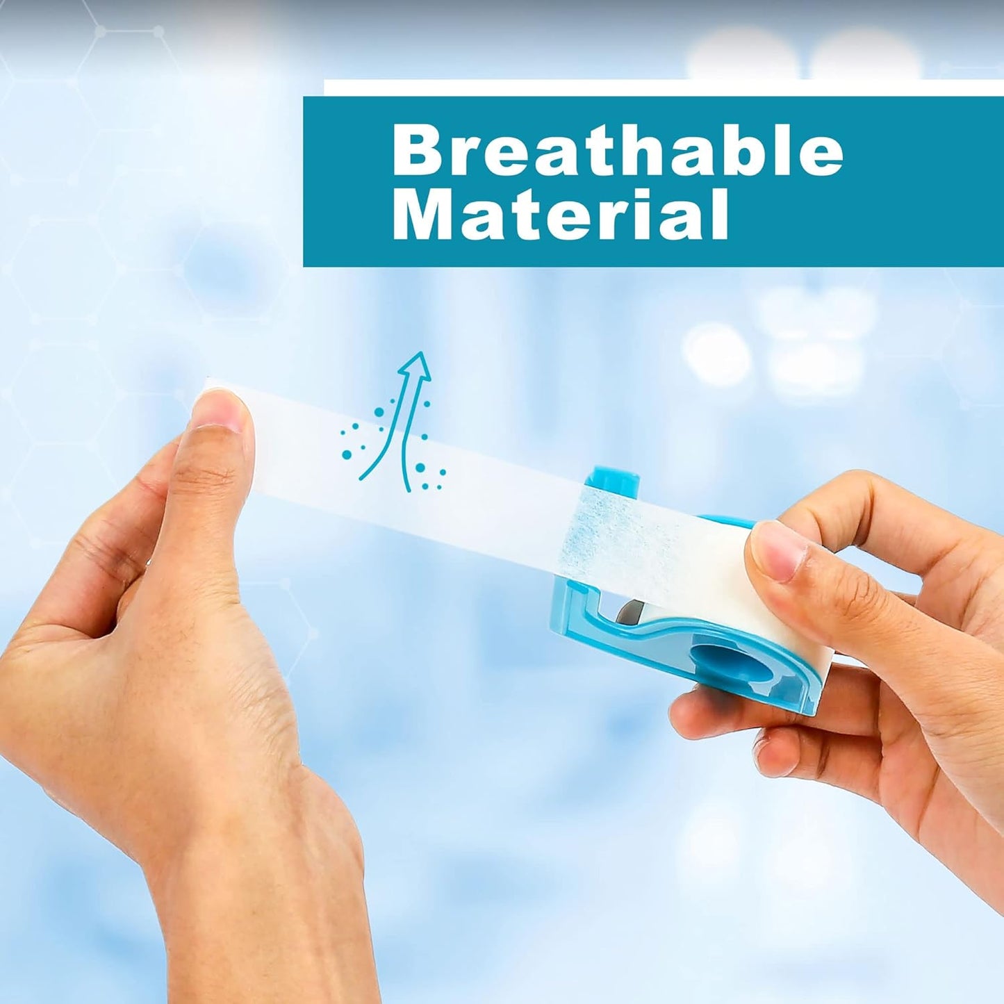 LotFancy Medical Tape,12Rolls 1inch x 10Yards, Surgical Paper Tapes, Wound First Aid Tape, 2 Dispensers Included