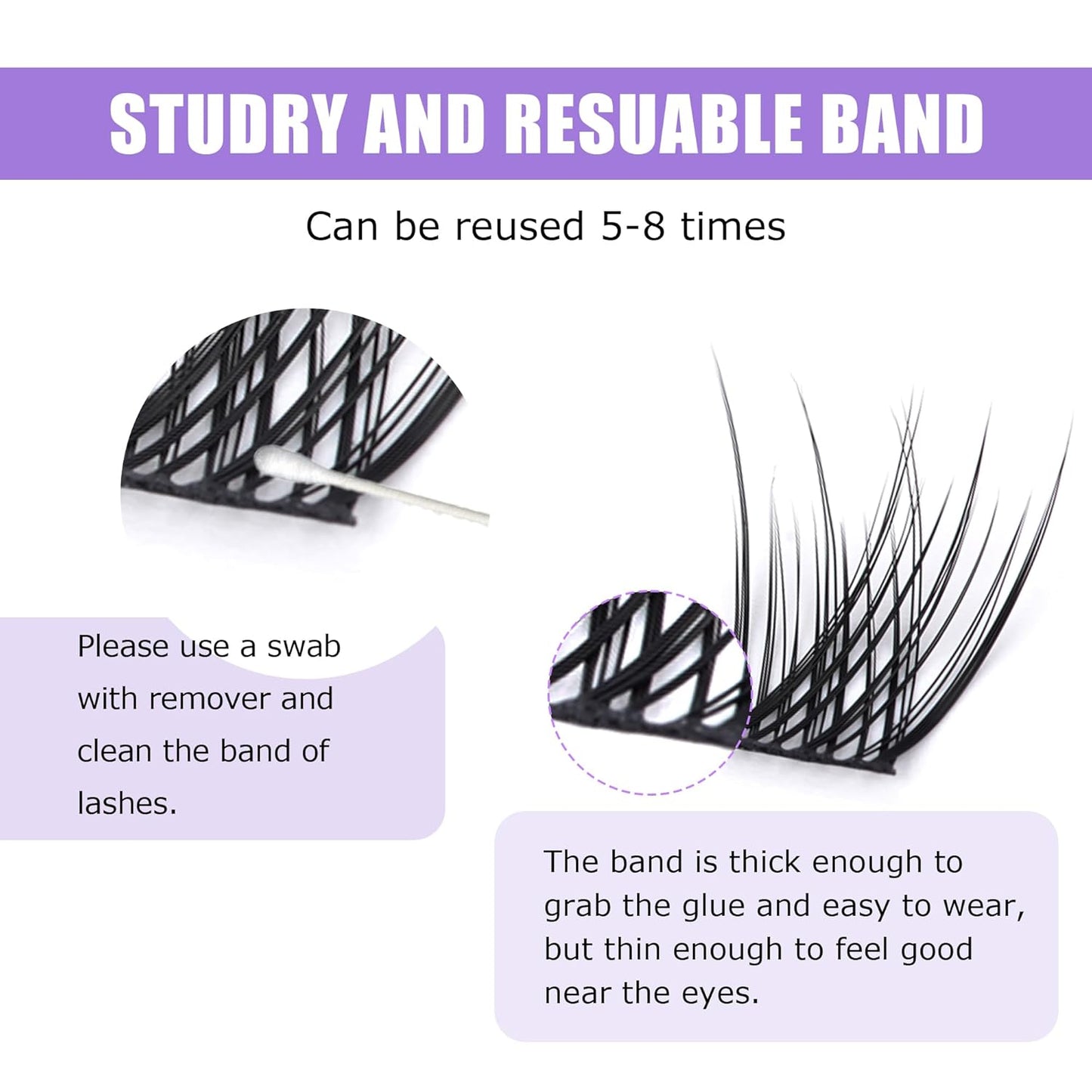 GAQQI Lash Clusters, Eyelash Clusters 120PCS D Curl Individual Lashes, Wispy Cluster Eyelash Extension 12mm Only, Natural Looking Cluster Lashes （GQ03, D Curl, 12mm)