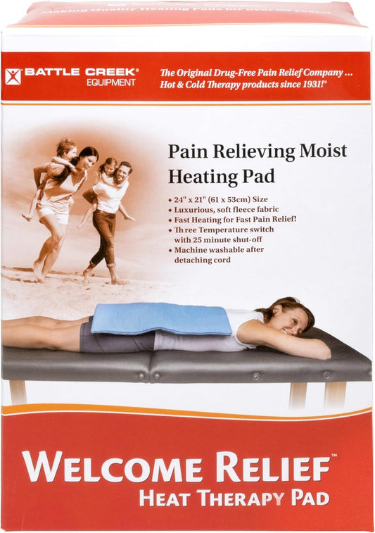 Thermophore Battle Creek Welcome Relief Moist or Dry Heating Pad, 21" X 24", Washable, Fast-Heating