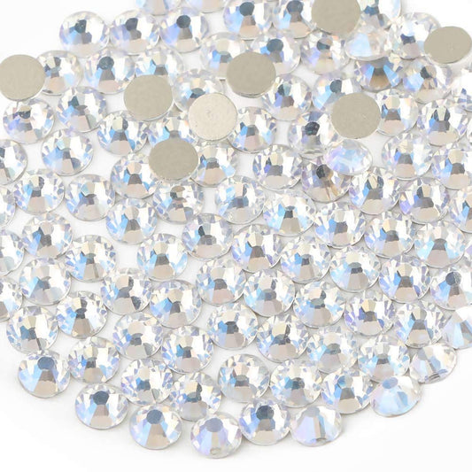 beadsland 1440 Piece Flat Back Crystal Rhinestones Round Gems,1.3mm-6.5mm, Blue Moonlight (SS8(2.3-2.5mm))