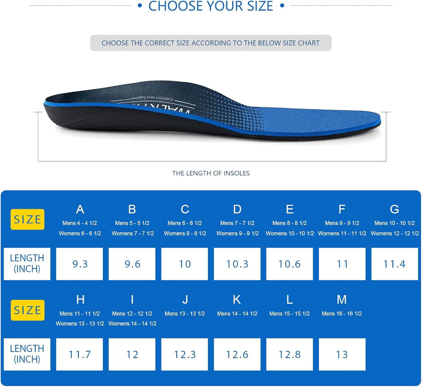 Inserts Relieve Plantar Fasciitis - Flat Feet Insoles Arch Supports, Orthotic Insoles for Foot Pain Arch Pain Reduce Muscle Fatigue Absorb Shock (Mens 5-5 1/2 | Womens 7-7 1/2)