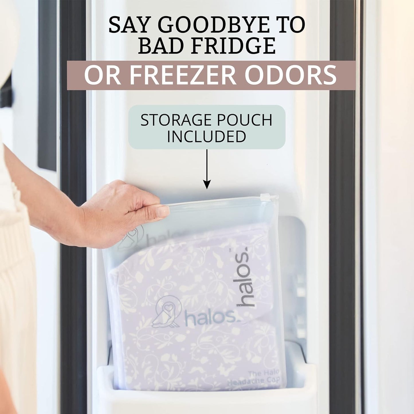 MyHalos® Migraine Relief Cap, 30% Thicker, 2X More Cooling Gel, Stays Colder for Longer, Form Fitting Ice Hat, Ice Pack Head Wrap Relief, Tension Headache Relief Cap (Violet)