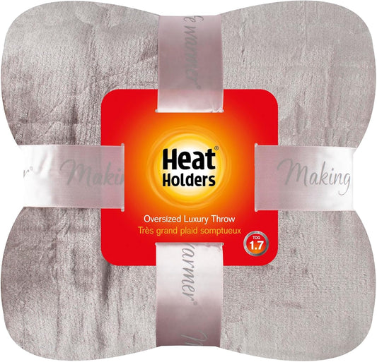 Heat Holders Personal-Sized Throw - Warm and Luxuriously Soft Fur-Like Fleece - Ideal for Bed, Sofa, Travel and Gifts | Moon Rock / 50x70 inches