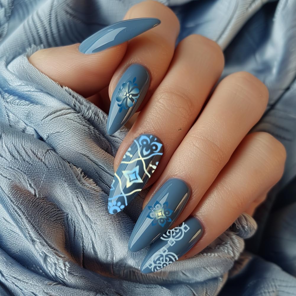 3Pcs Geometric Nail Stamping Templates Celadon French Tip Nail Art Stamp Plates Image Plate Stainless Steel DIY Reusable Tools for Manicure Printing