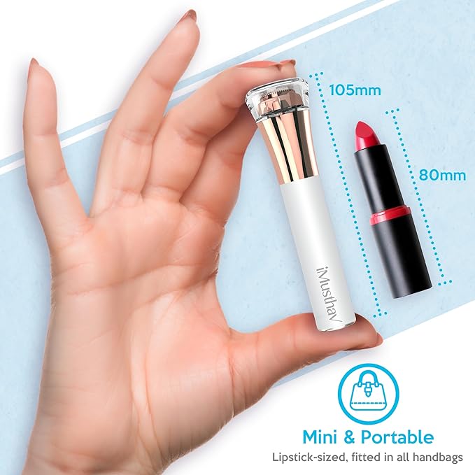 Professional Fast, Precise, Painless Facial Hair, Lips and Chin Remover for Women, USB Rechargeable Facial Epilator, 18K gold-plated hypoallergenic 13mm Dual ring floating head, 360° LED light