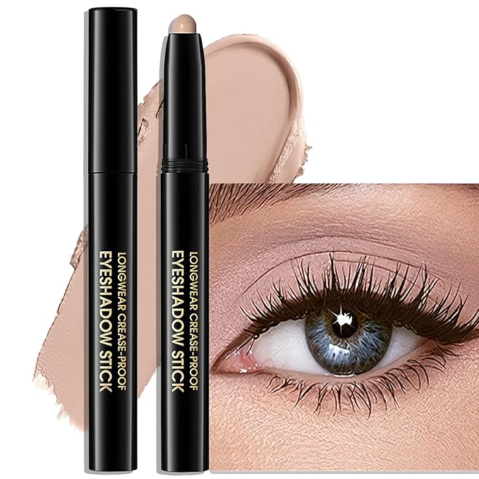 Eyeshadow Stick Matte Eye Brightener Pencil Cream Nude Eye Shadow Base Crayon Long-Lasting Crease-Proof Naked Eyeshadow Blendable High Pigmented Single Eyeliner Makeup for Women, 3 DESERT